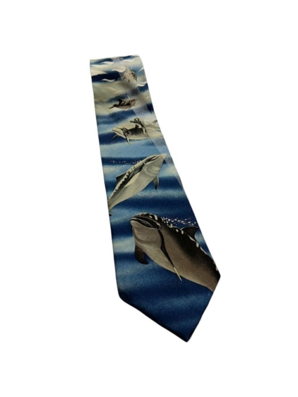 Van Heusen Silk Dolphin Ocean Necktie